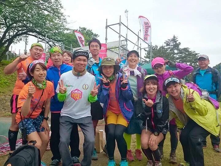 Jun Kaisen proudly wearing the winner's shirt of Kushigata Wind Trail 3 weeks ago