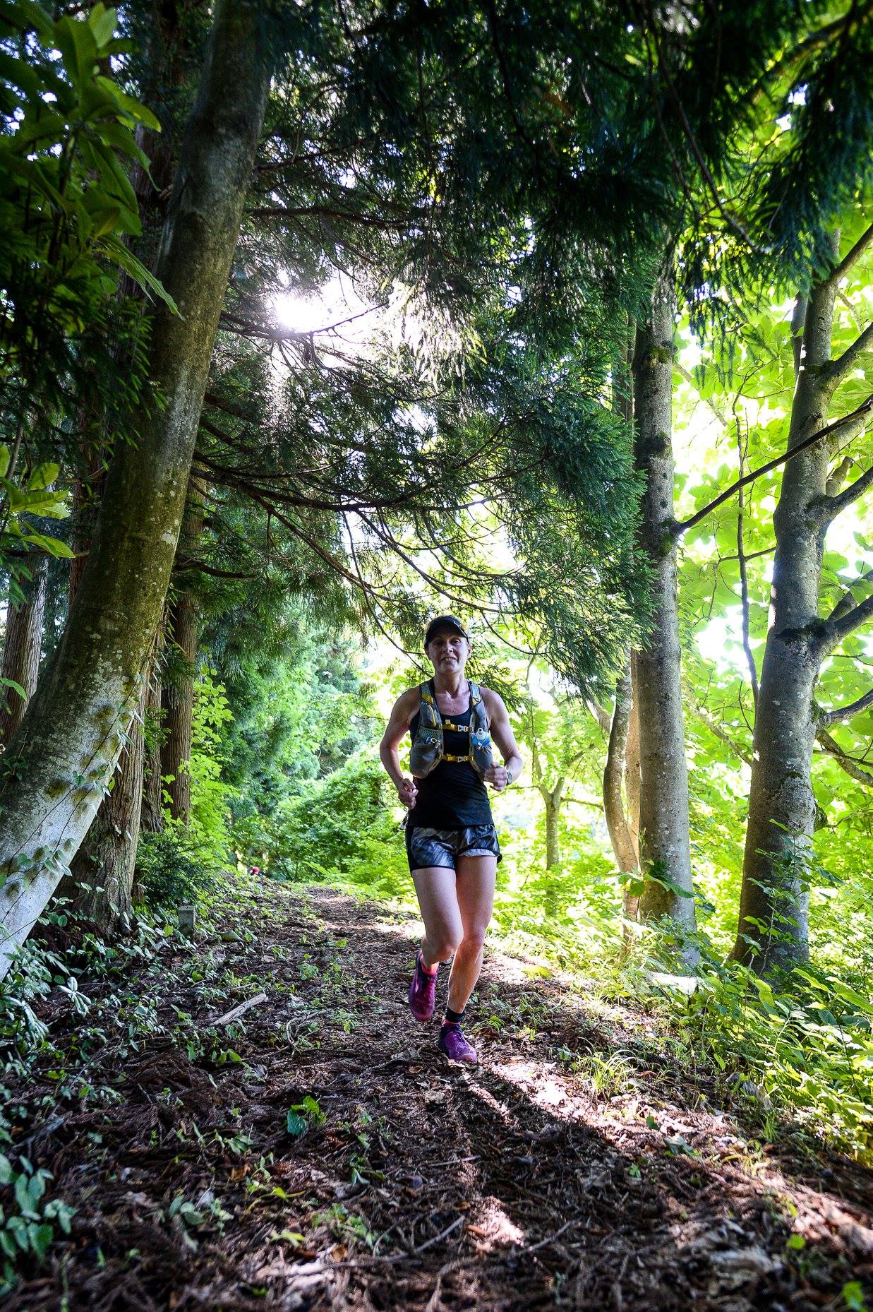 Carole Fuchs at Echigo just after her climbing Mt Everest: she finished second