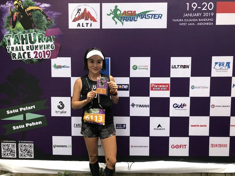 Debby Meylia won the 21K race ahead of Ruth Theresia, who was ‘in training’. Still, a remarkable run by the road runner from Jakarta