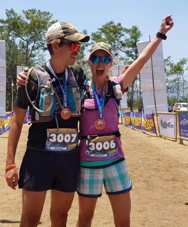 Carrie-Jane Stander won Ijen 70 last season: she and husband Kent are doubling 9D + Akyathlon