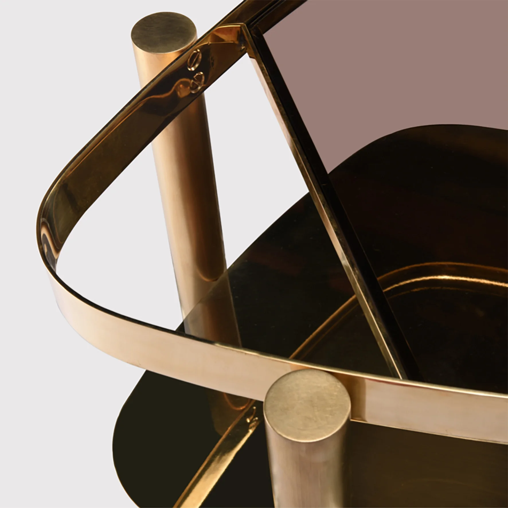 BIJOU side table, detail of brass frame © OKHA