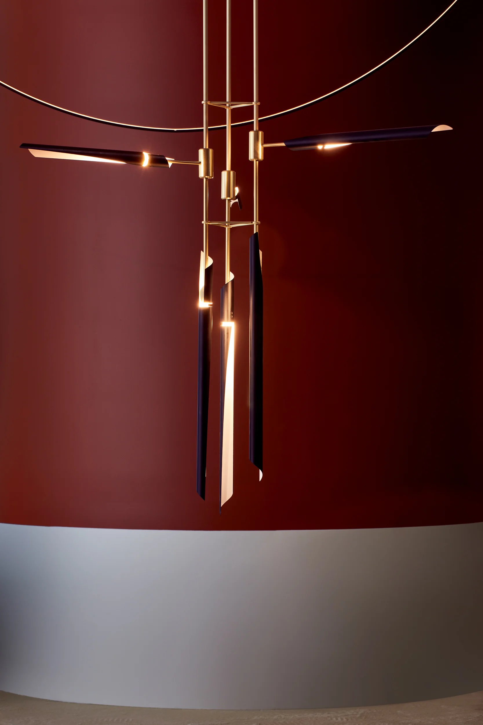 Boden pendant, detail, Euroluce 2019, © Mark Cocksedge Design: David Weeks Studio