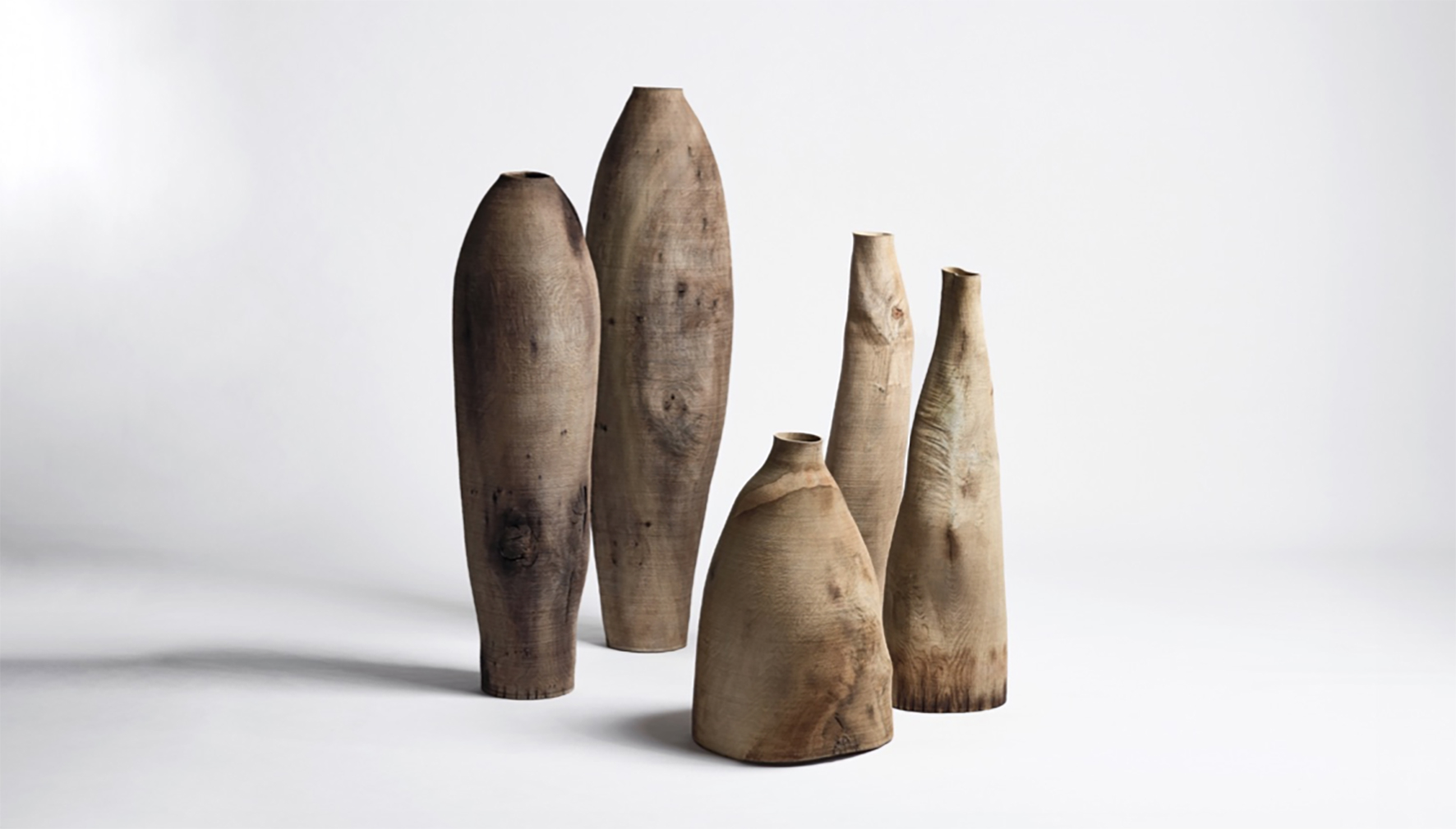 Artist: Ernst Gamperl Oak Vessels 2019 @ Bernhard Spöttel Gamperl’s oak vessels received the Loewe Craft Prize in 2017 and were on display at Sarah Myerscough Gallery booth - Masterpiece London 2019