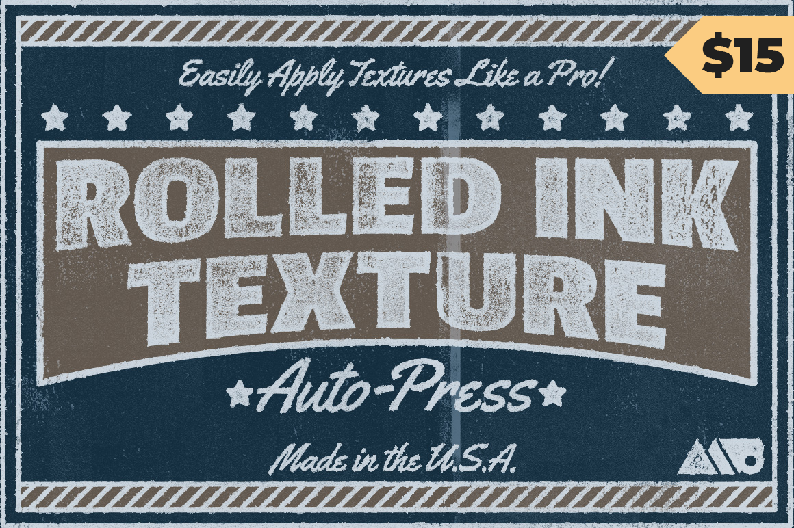 Rolled Ink Texture Auto-Press for Photoshop