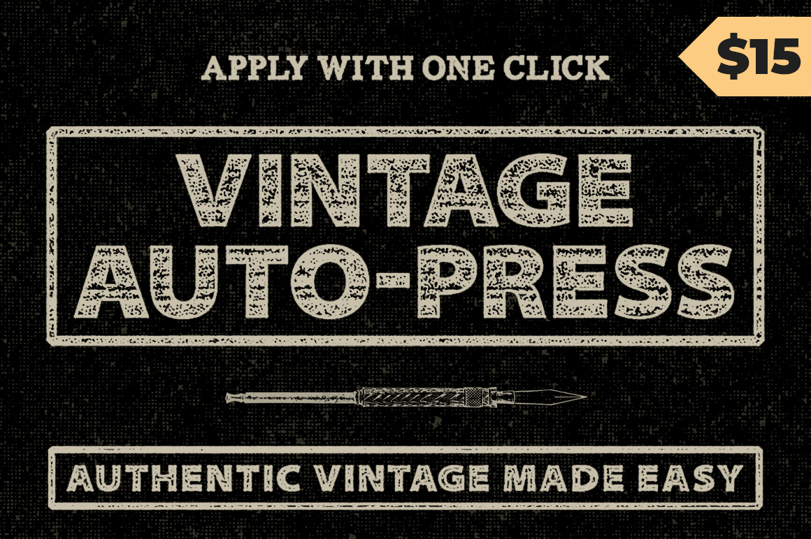 Vintage Auto-Press for Adobe Photoshop