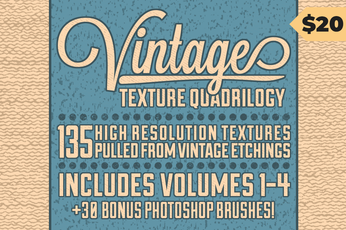 Vintage Texture Quadrilogy - 135 Textures