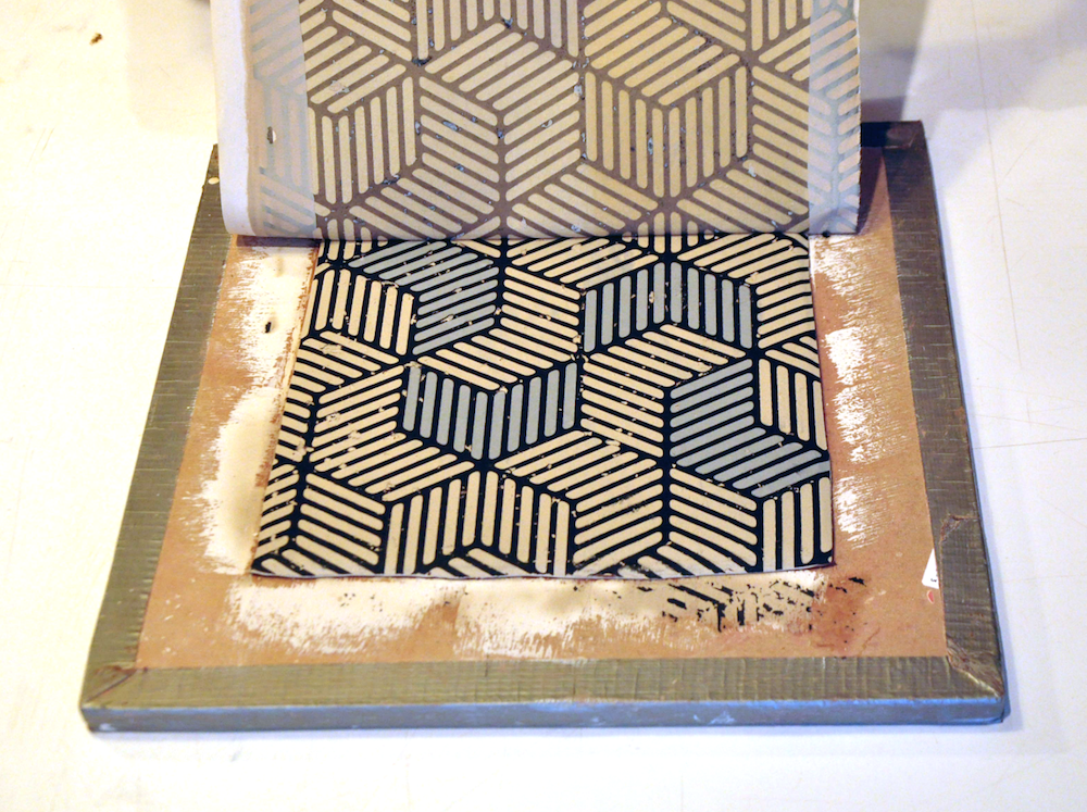 Photo J: Monoprinted Cubos transfer
