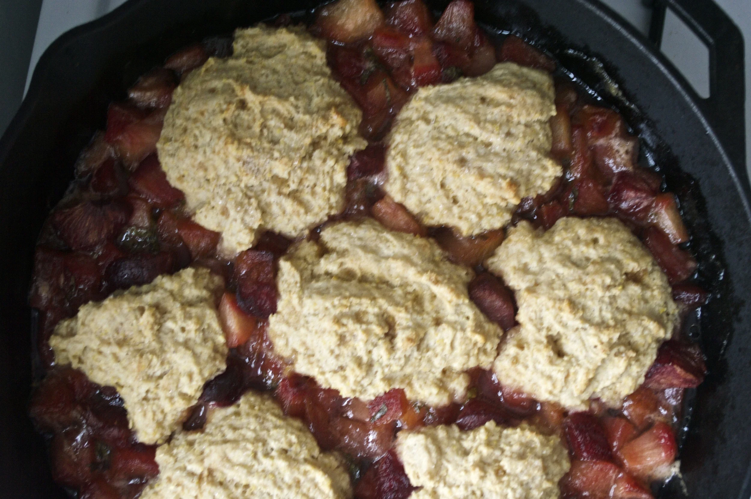 plum cobbler with a twist