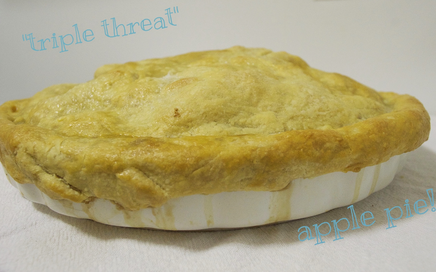 "triple threat" apple pie