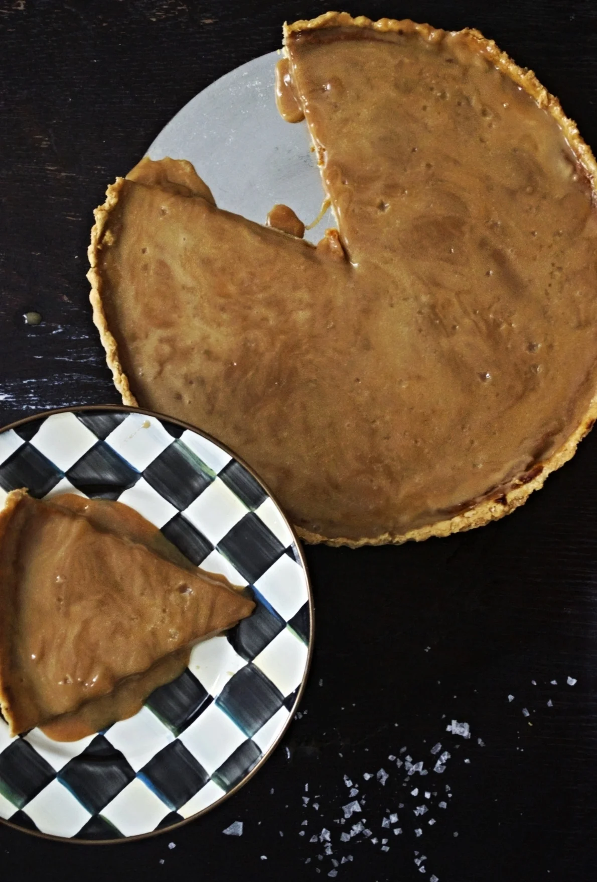 salted caramel and pumpkin tart