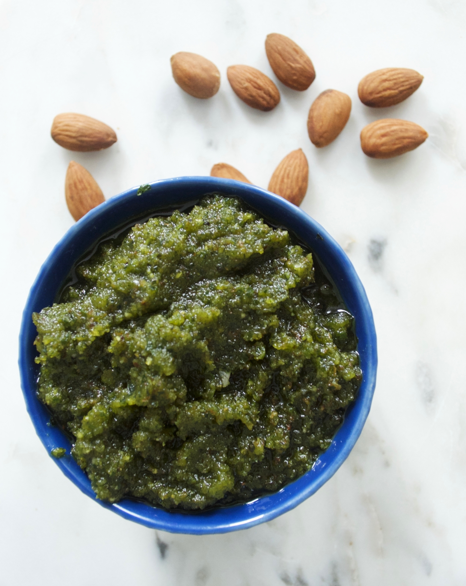 almond-and-green-herb pesto and an easy summer pasta recipe