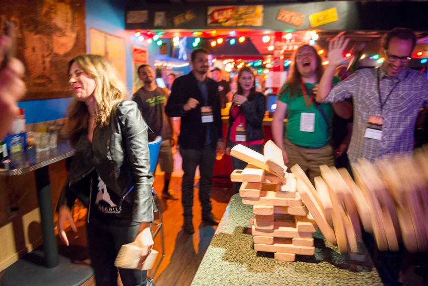  Kasi with the final pull.&nbsp; Kasi and Brandon were honestly 2 of the best Jenga (tumbling towers) players I've ever seen! 