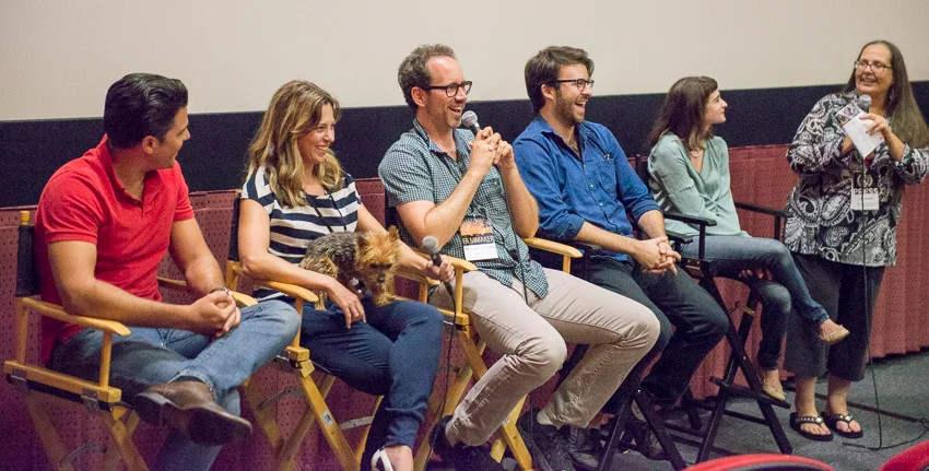  Cast & crew Q & A (L-R) Edward Winters, Kasi Brown, Brandon Walter, Garrett O'Brien, Shaina Vorspan and the moderator 