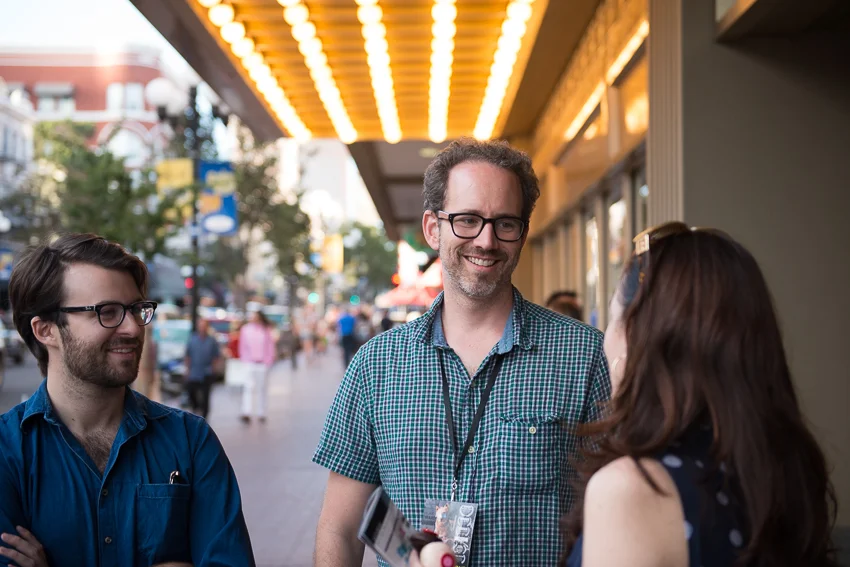  Cast & Crew hanging out in the Gaslamp Quarter 