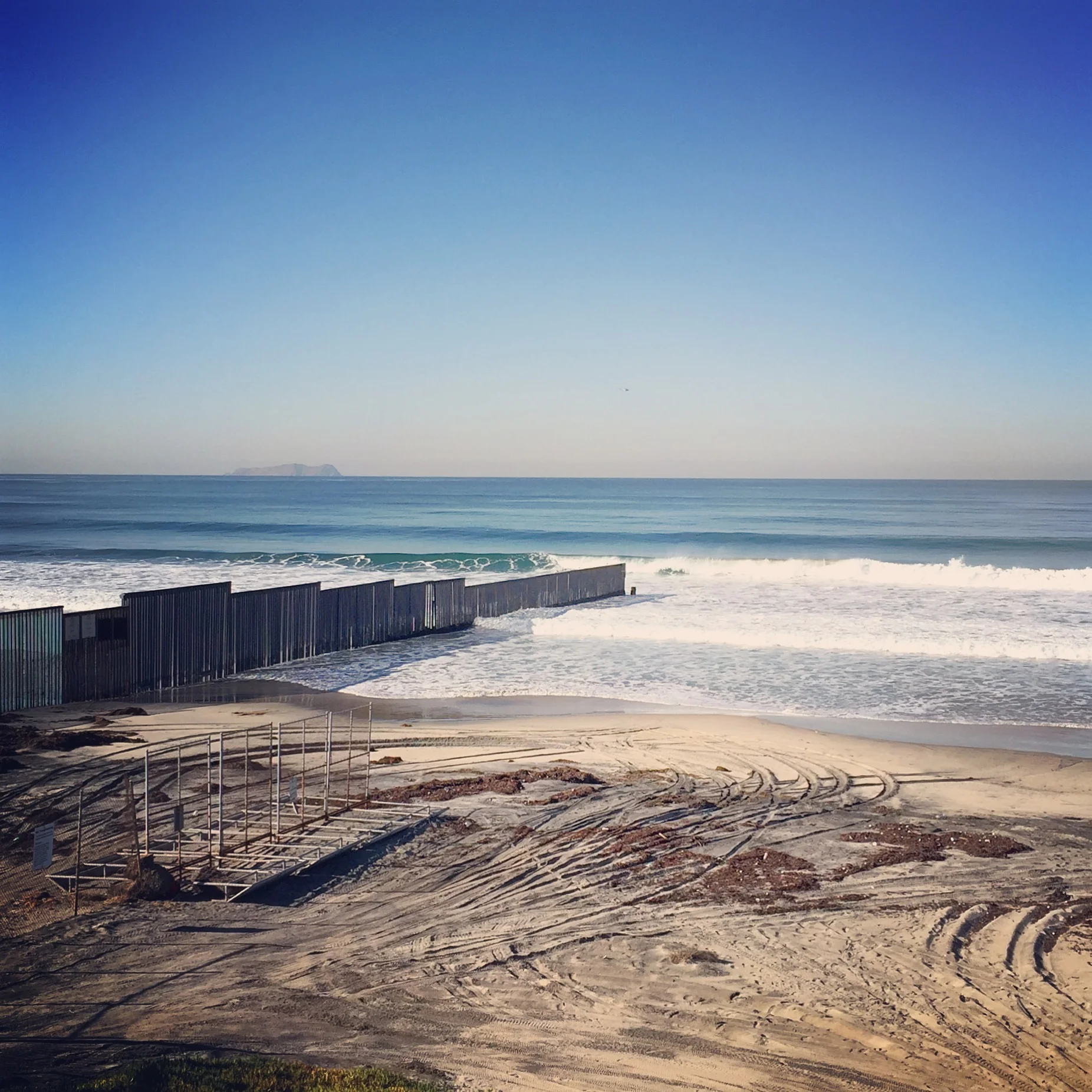  The southwestern most point in the continental United States. The western end of the US Mexico border fence. Great surf that day,&nbsp;BTW... 