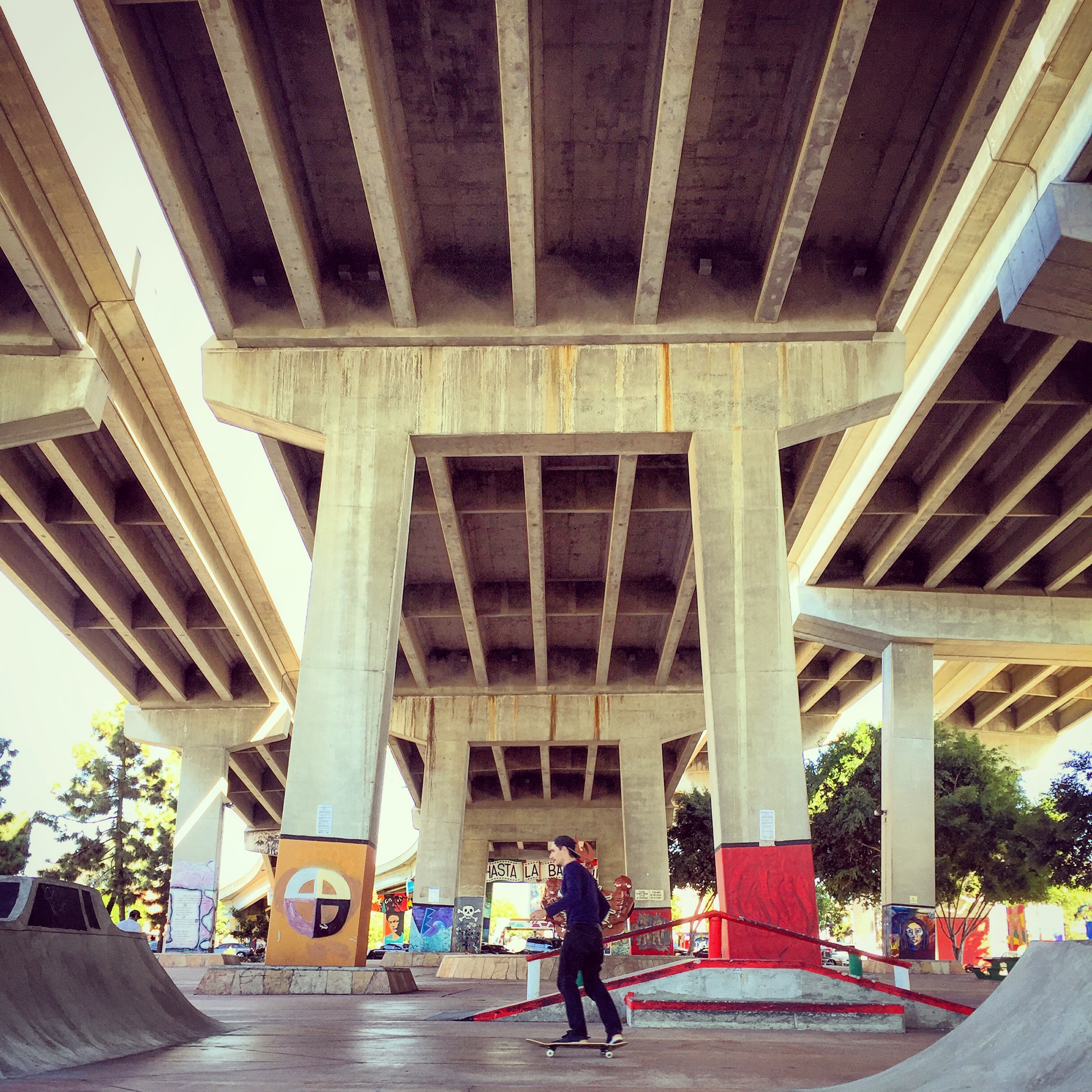  Chicano Park under the iconic Coronado Bay Bridge is one of my favorite under appreciated San Diego locales. This year the city officially recognized it as a skate park too. 