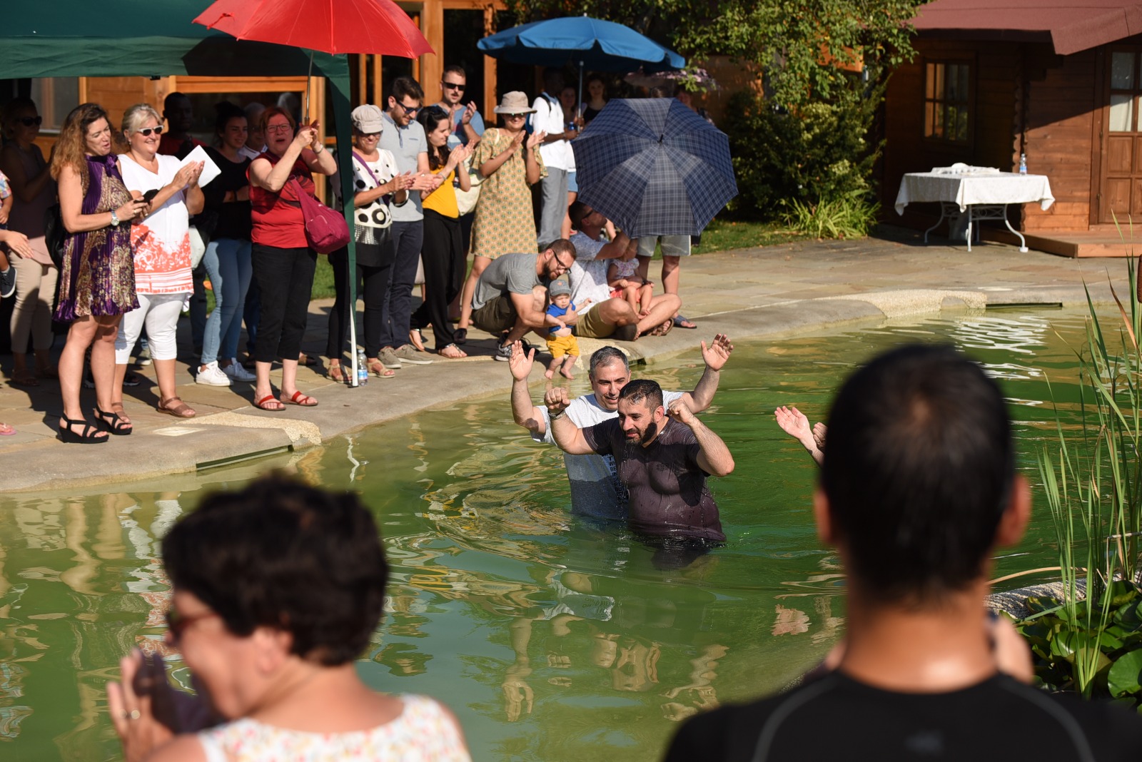 Victory: Daniele couldn't wait to be baptized. He had tears in his eyes the entire ceremony and testified to many to follow him as he is now following Christ.