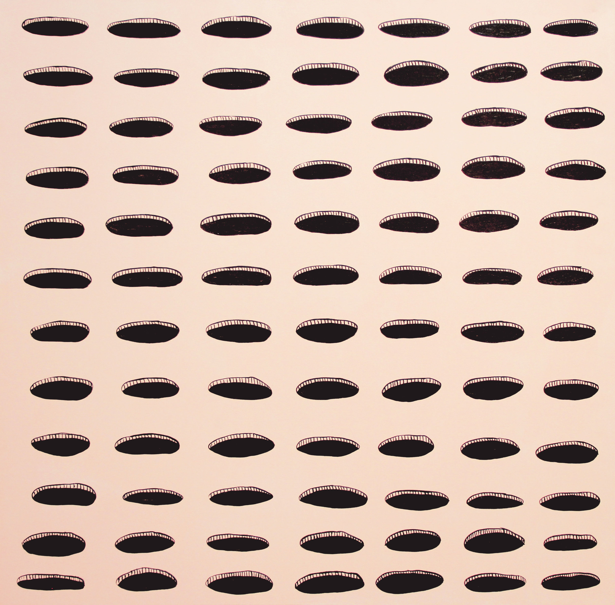   holes  acrylic on canvas 48" x 48" 2015 