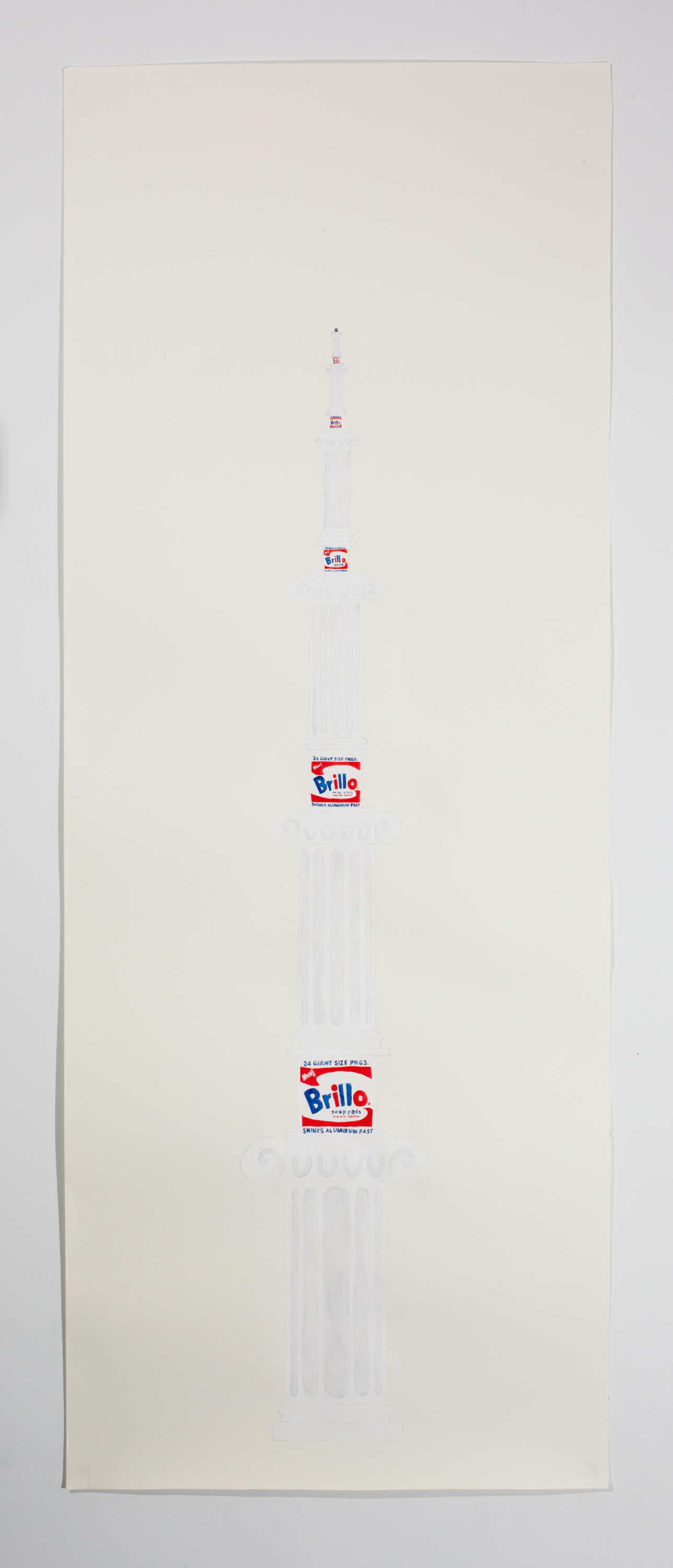   Brillo Blocks   Acrylic on Paper 55” x 21” 2018 Photo Credit: Stacie Jaye Meyer 