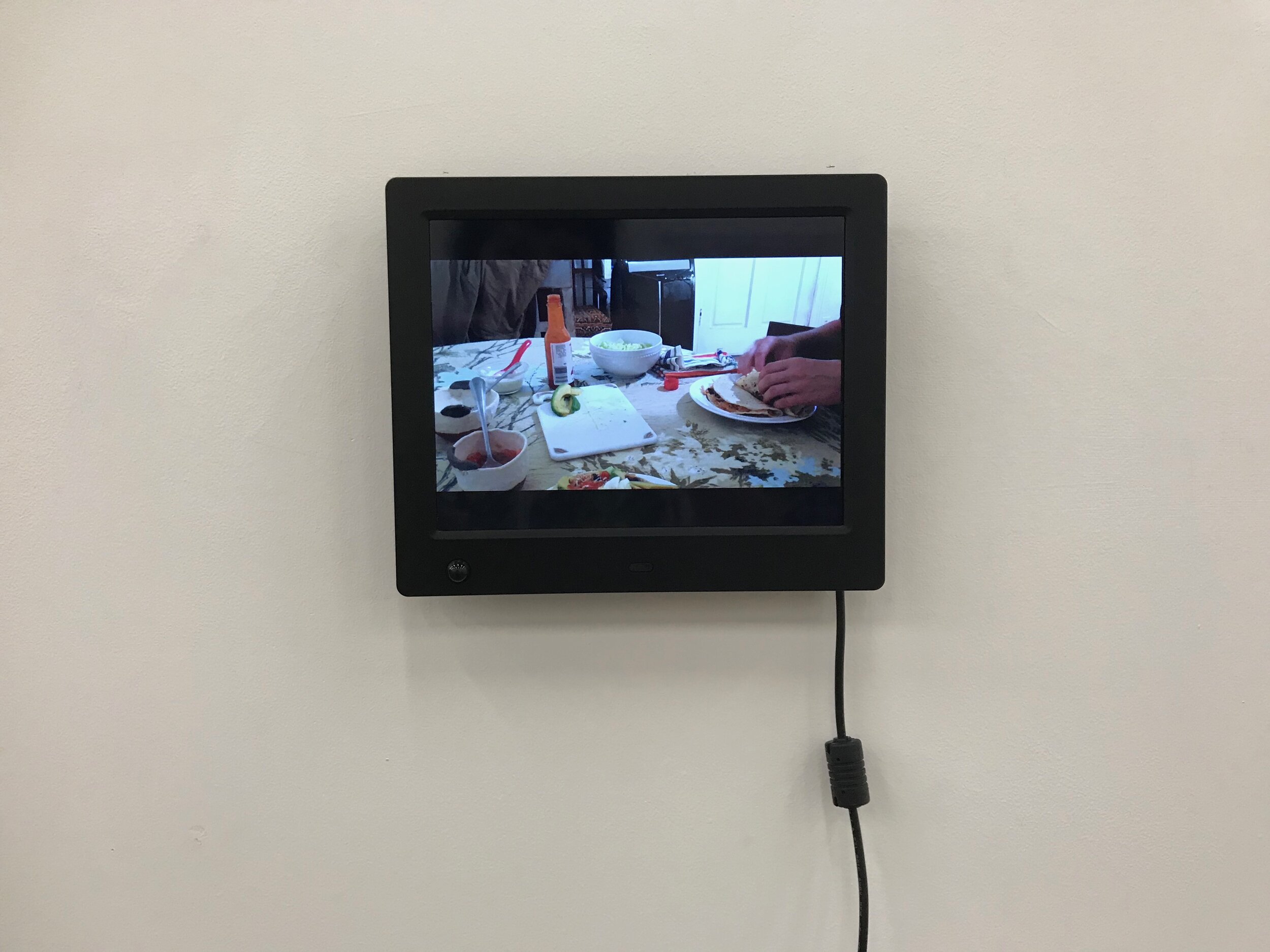   Chris Burden’s Avocado  digital frame, video 2019 