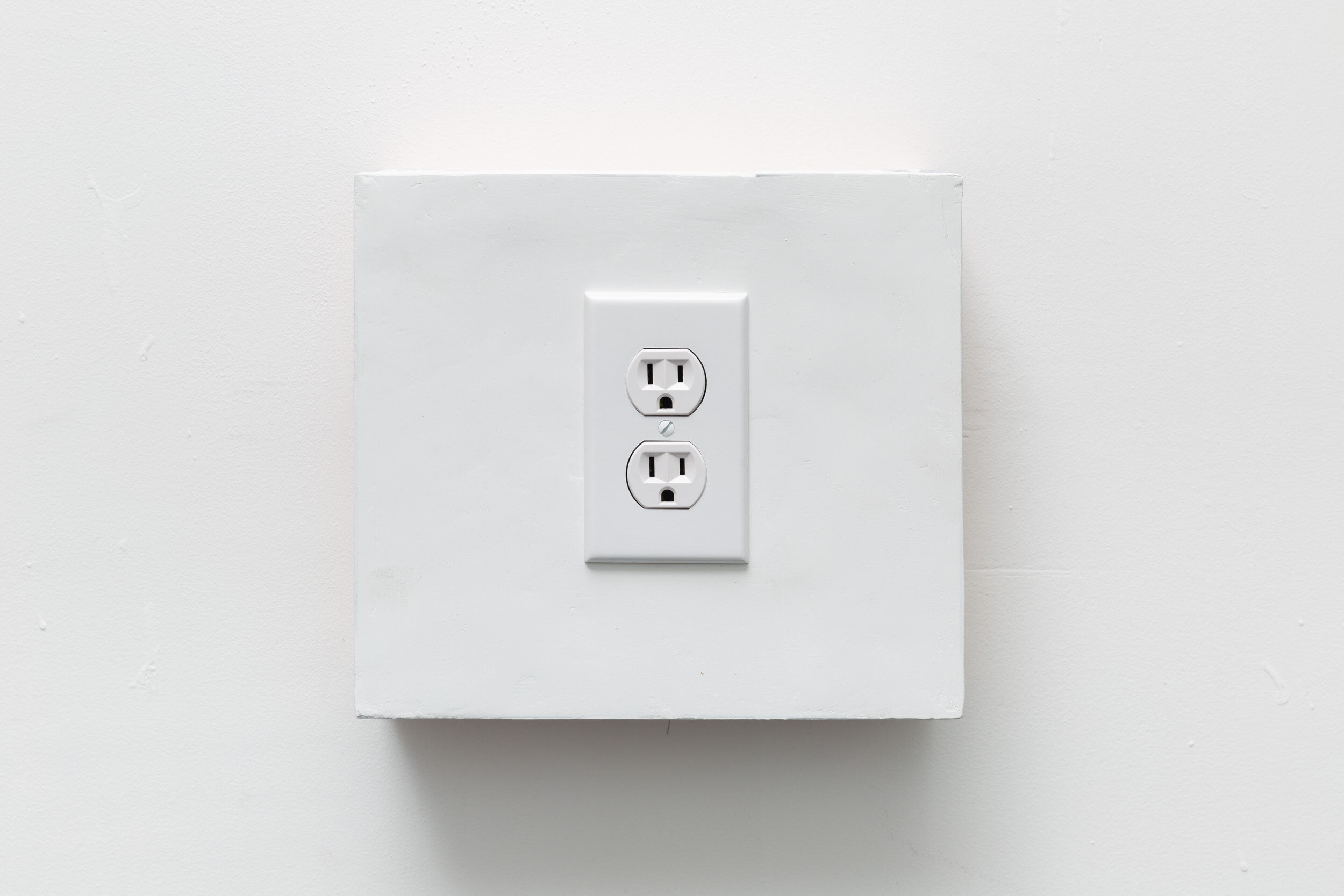   Over and Outlet   Wood, drywall, corner bead, plaster, paint, outlet  9” x 10” x 3”   2021   