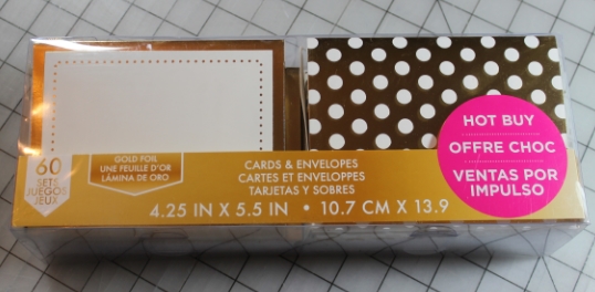 Gold-Foil Note Cards from Michael's