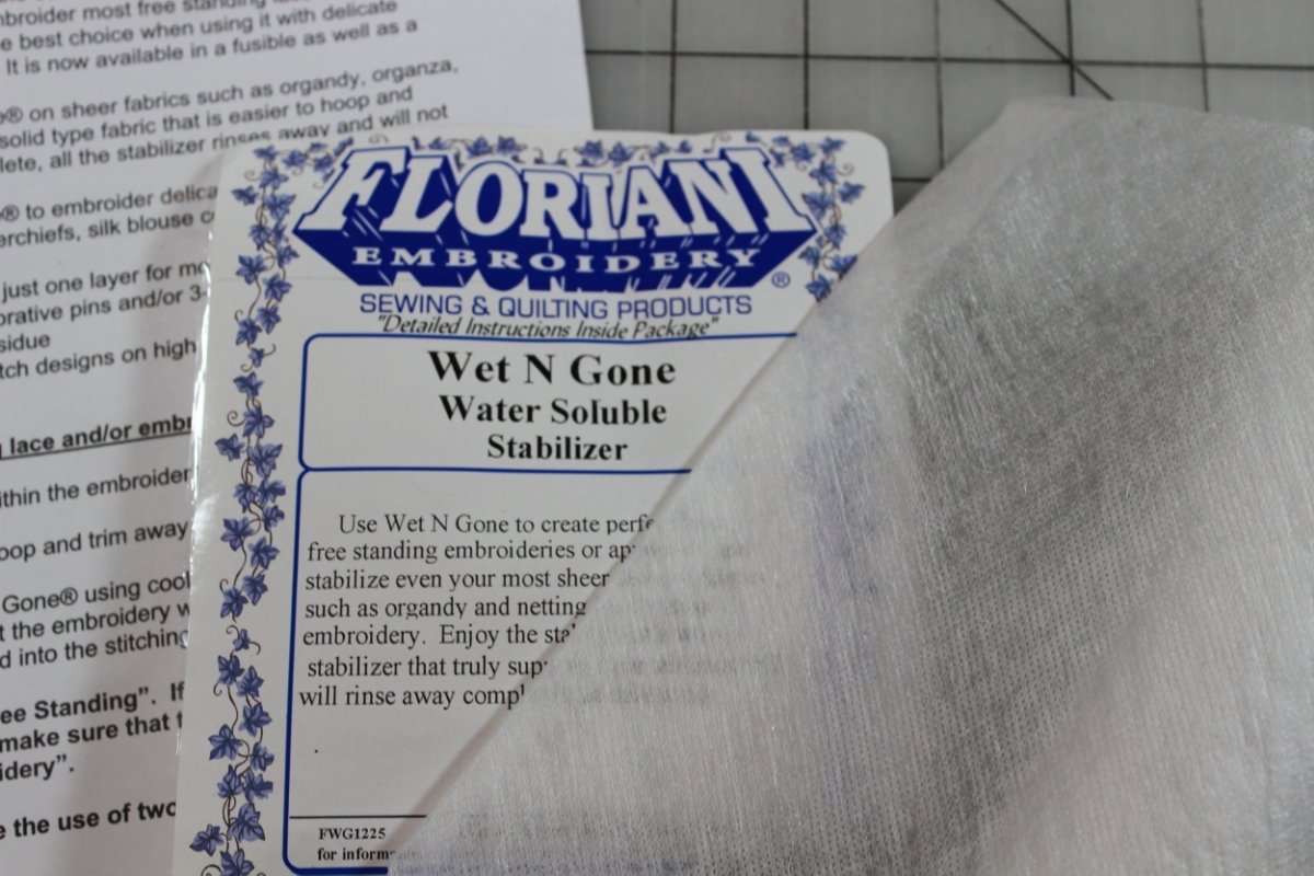 Floriani Wet N Gone Water Soluble Stabilizer
