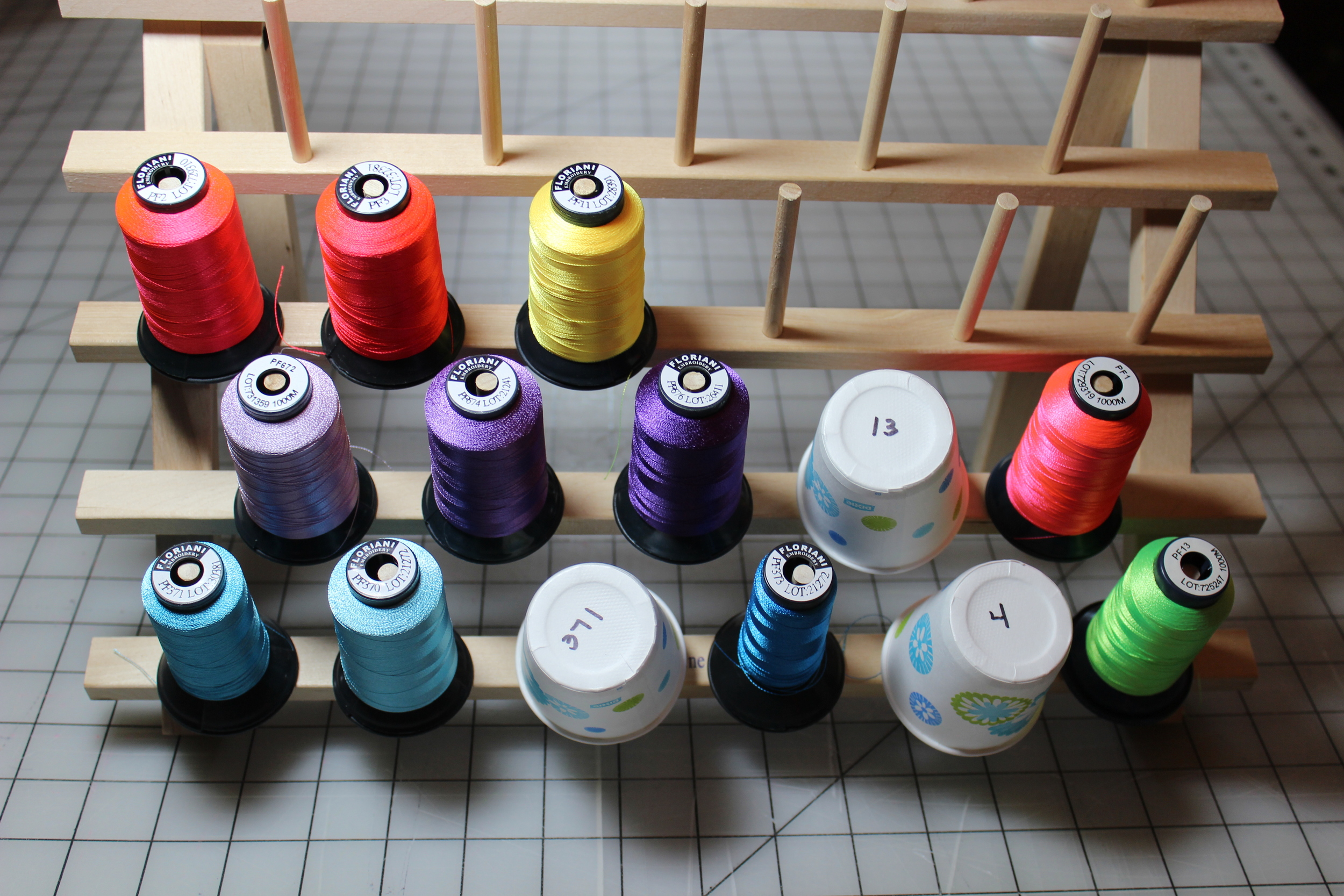 Machine Embroidery Thread Organization with Dixie Cups — The Embroiderist