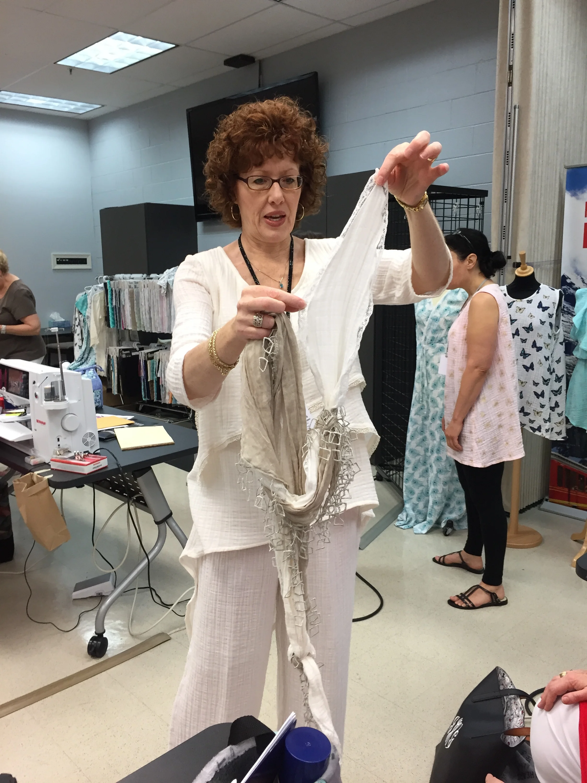 Even the executive, Julie Olds, had a hand at instructing us