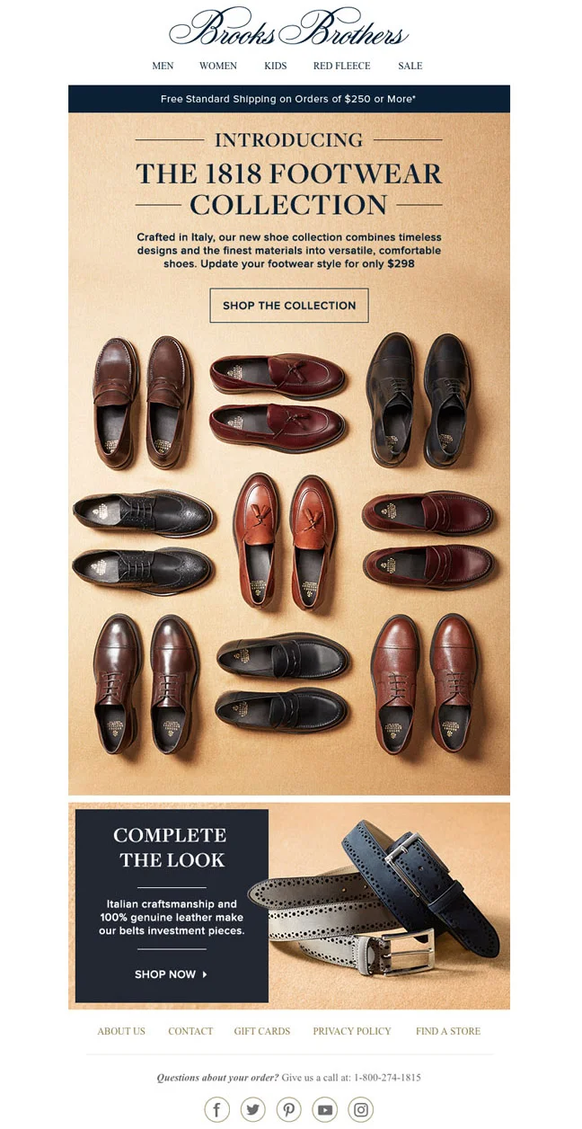 Brooks Brothers 2018, Men's 1818 Footwear Collection