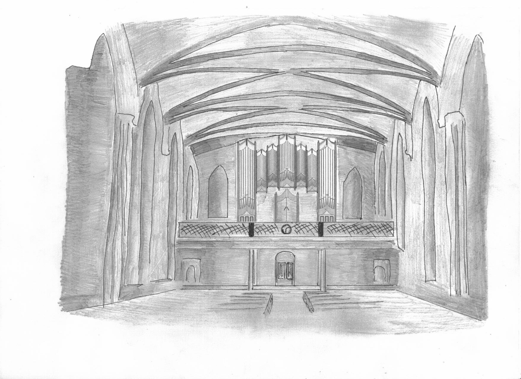 Above, our proposed scheme for Carlow Cathedral.