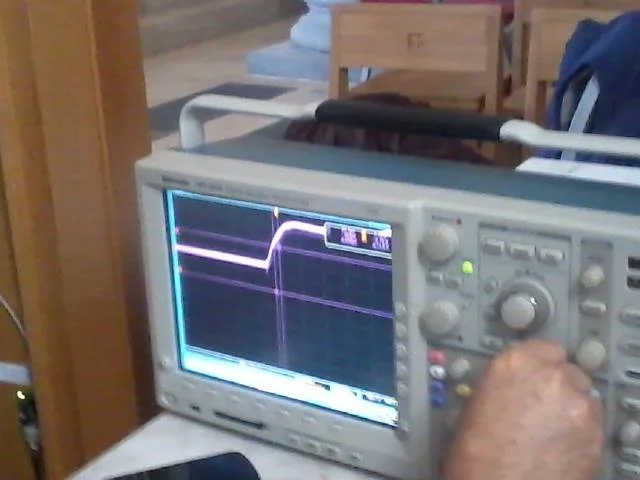 Checking start-up characteristics of organ transformer/rectifier......what we were seeking was a nice clean start-up, which is exactly what we found in this case.