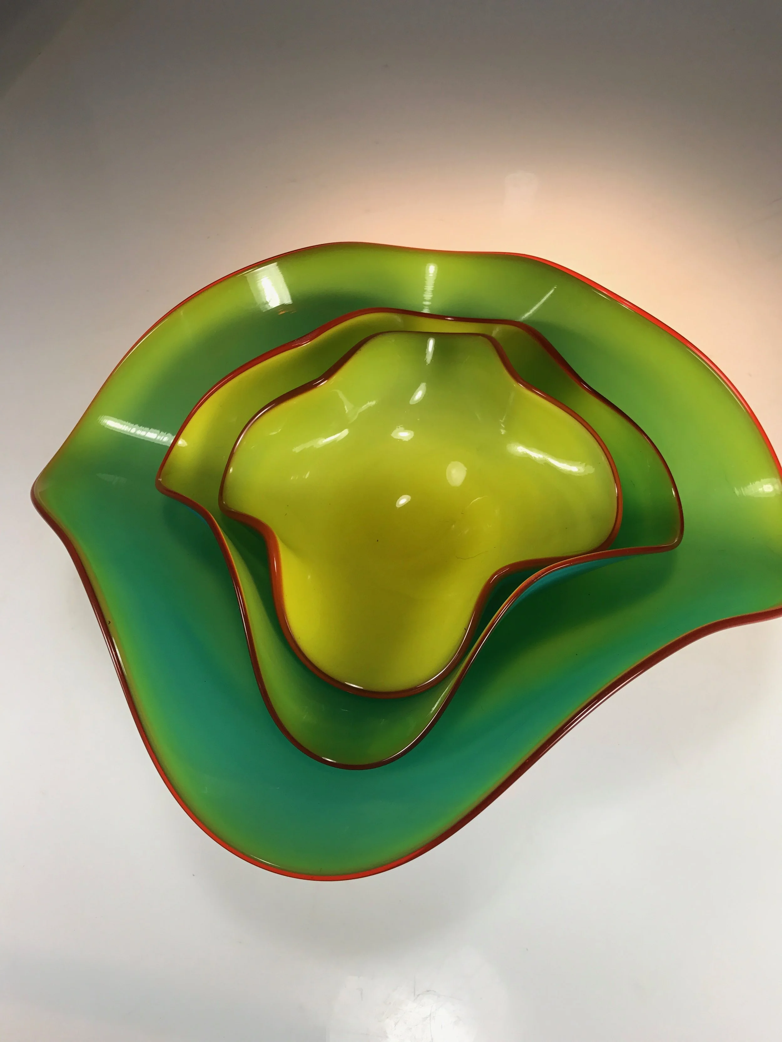 Aquarium Trio. signiture series. strini art glass. 2017