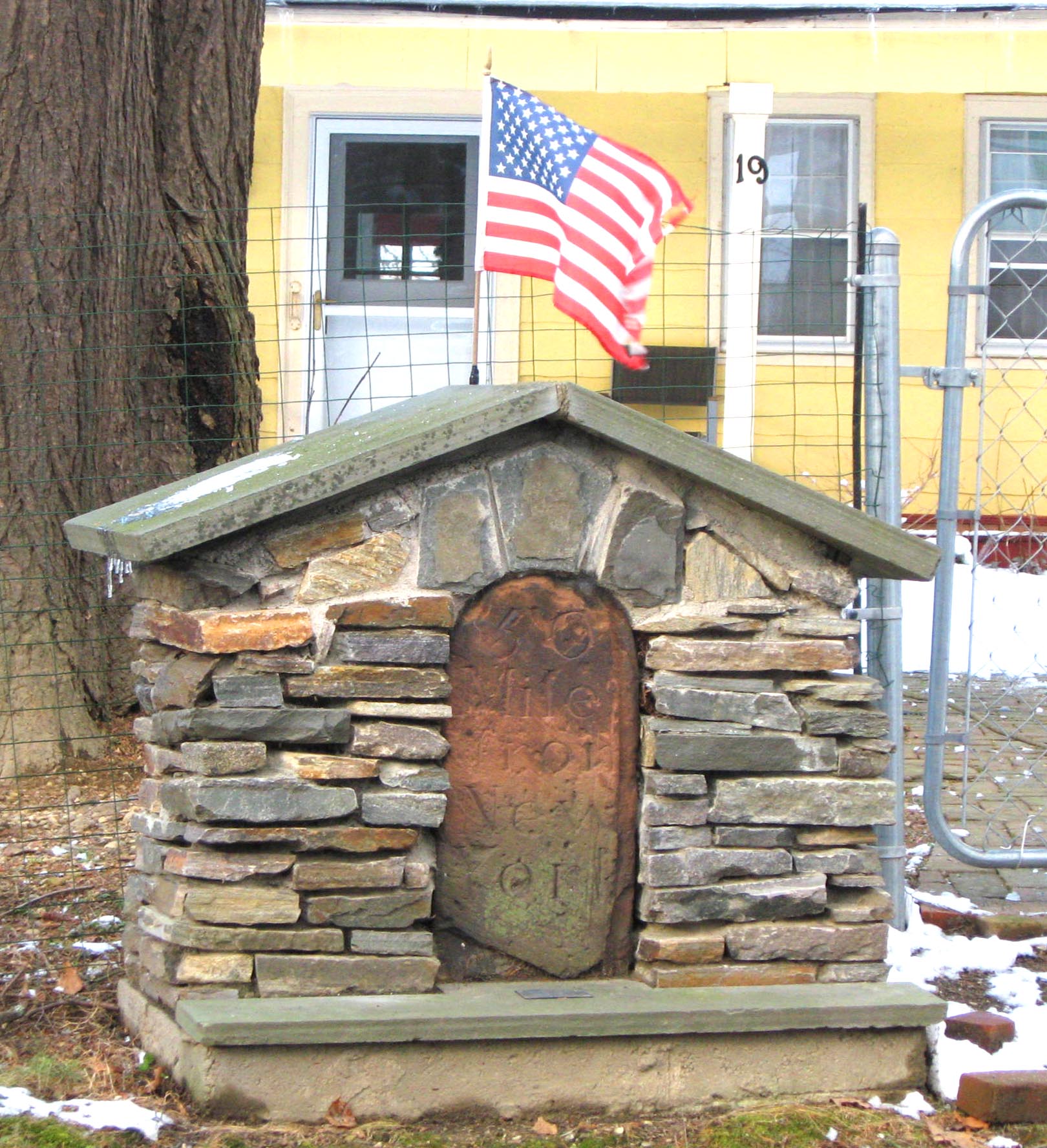 2016 – another mile marker in nearby Cross River, on Mark Mead Road