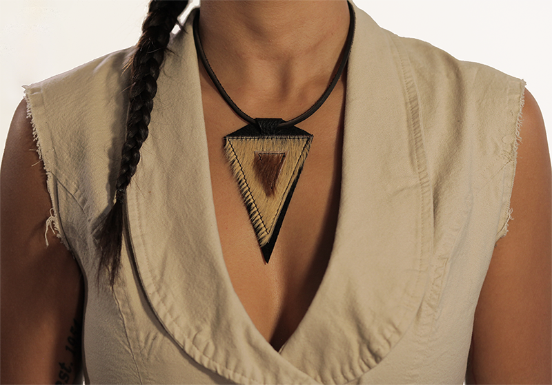 Goros Arrowhead Leather Cord Setup Necklace - 70 cm