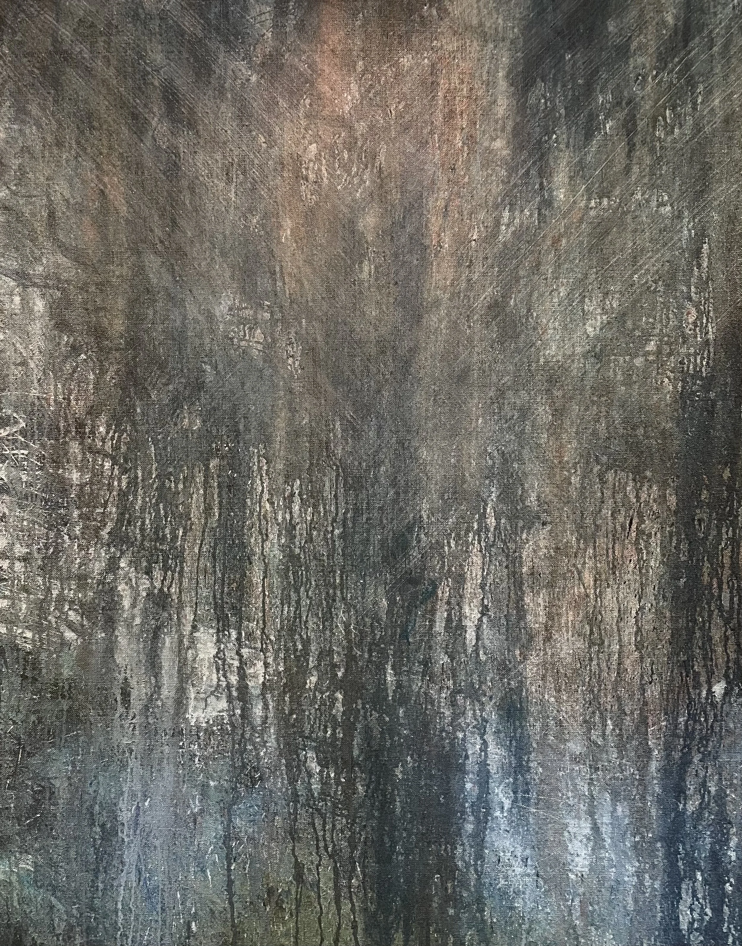  The Veil  2020  acrylic on burlap  60x48 in 152x122 cm 