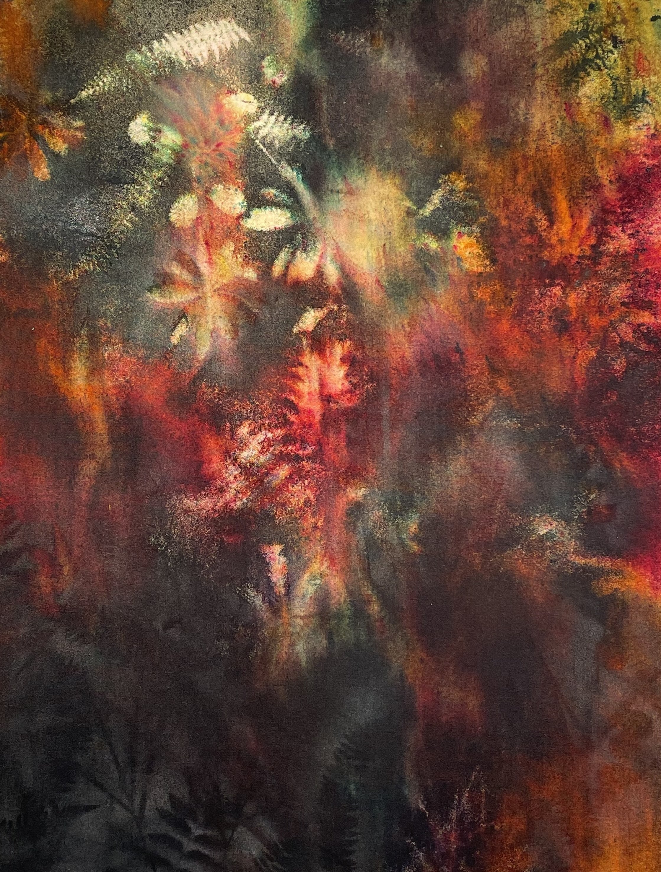  2023 dyes + acrylic on canvas 38x26 in  96x66 cm 