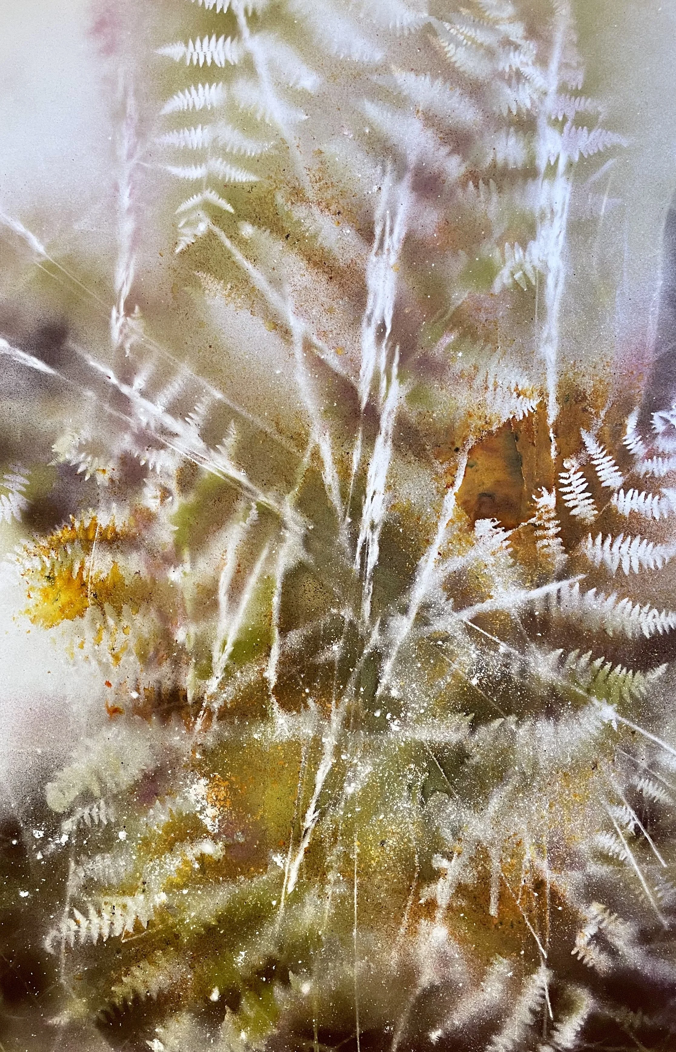  2022 dyes + acrylic on paper mounted on wood 36x24 in  91x66 cm private collection 