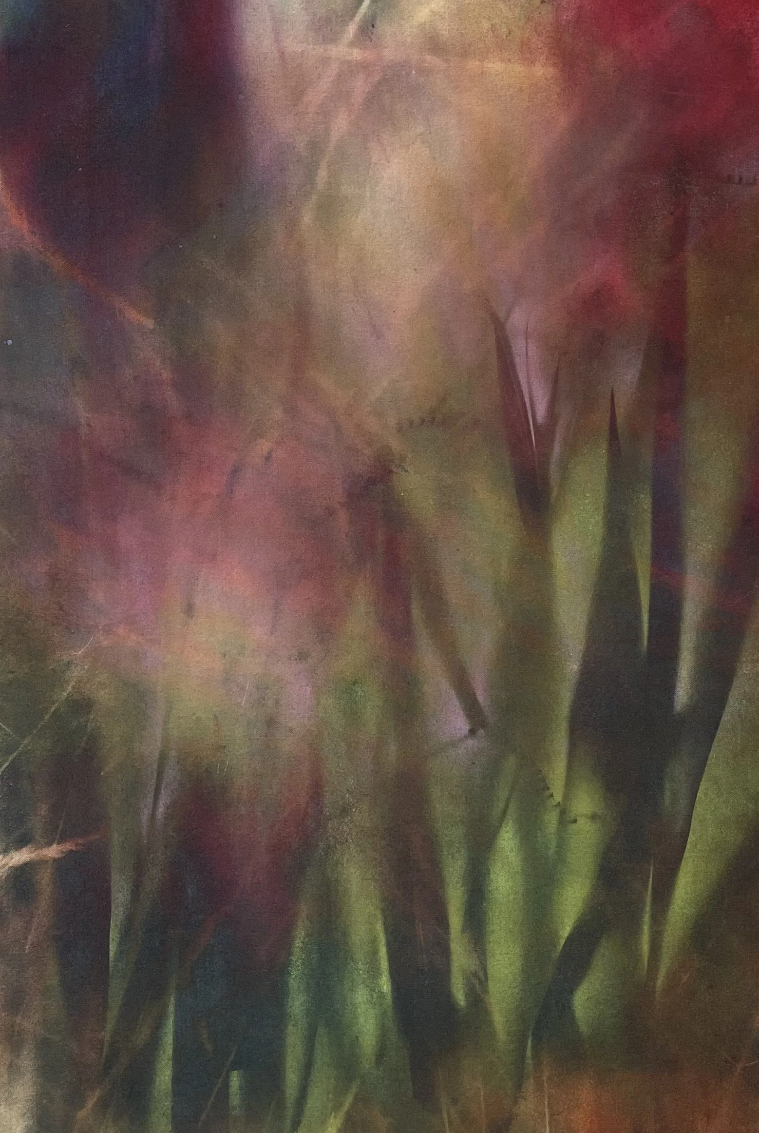  2023 dyes + acrylic on canvas 38x26 in  96x66 cm 