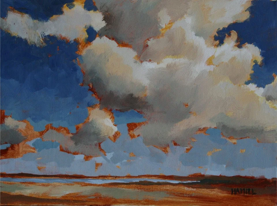 Lalita Hamill . . . Brushwork essential - clouds, rocks and water