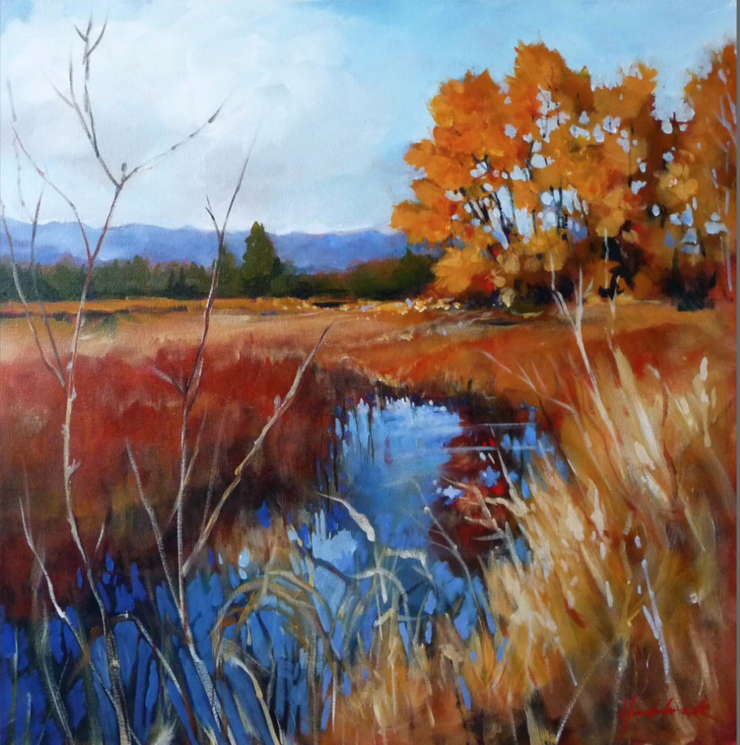 "vibrant west coast landscapes in acrylic " . . . with PERRY HADDOCK . . .