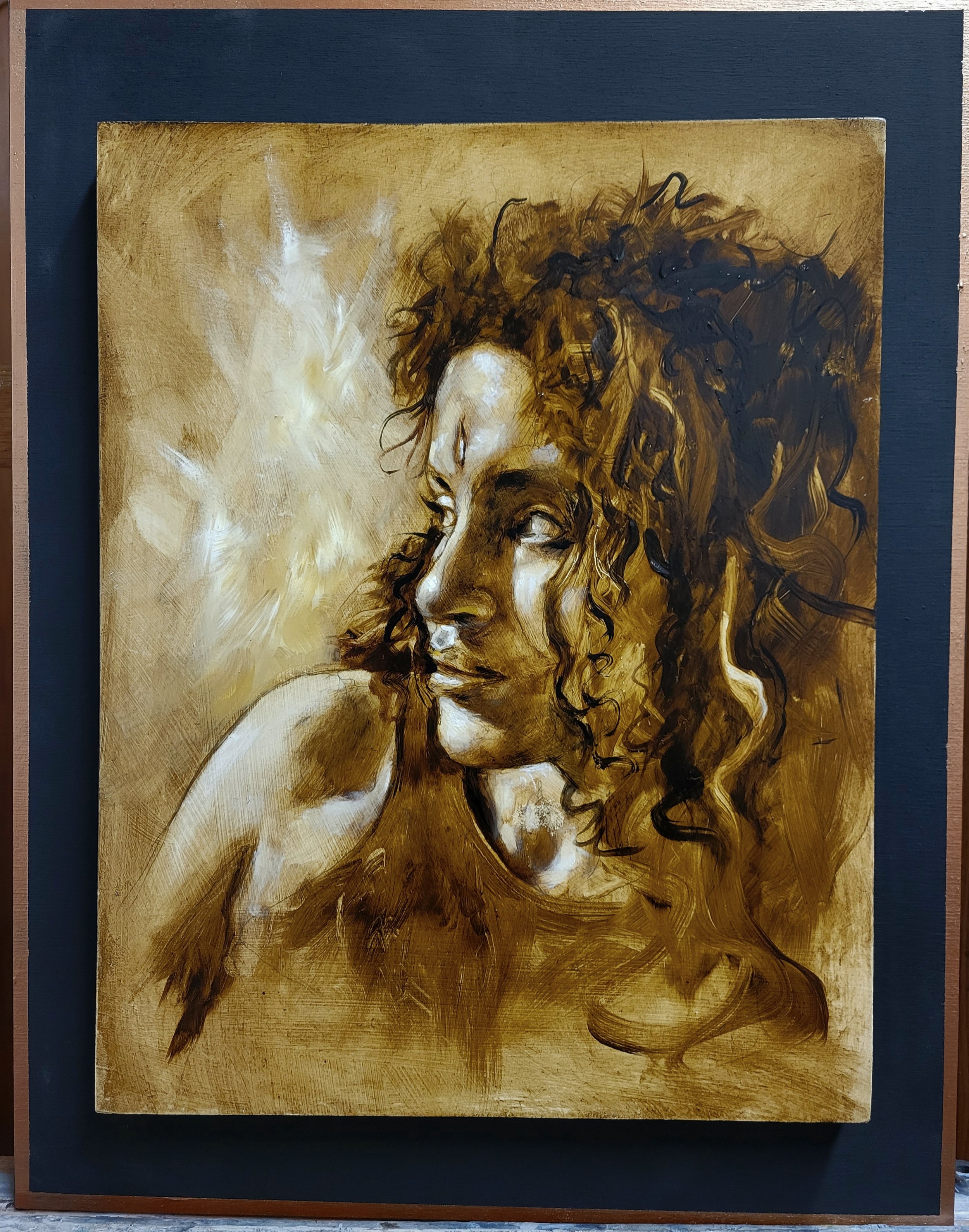 Desiree grisaille study