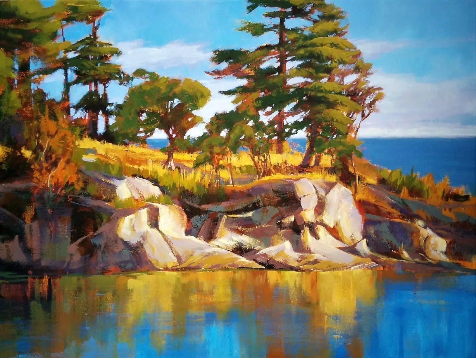 Tatjana Mirkov-Popovicki "The great west coast landscape" - acrylic painting process