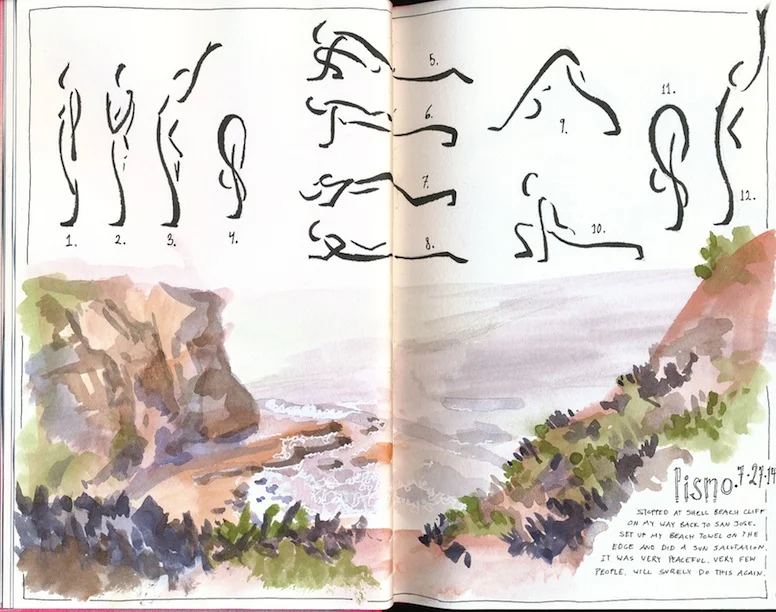 sneak peak at a page in my new journal!