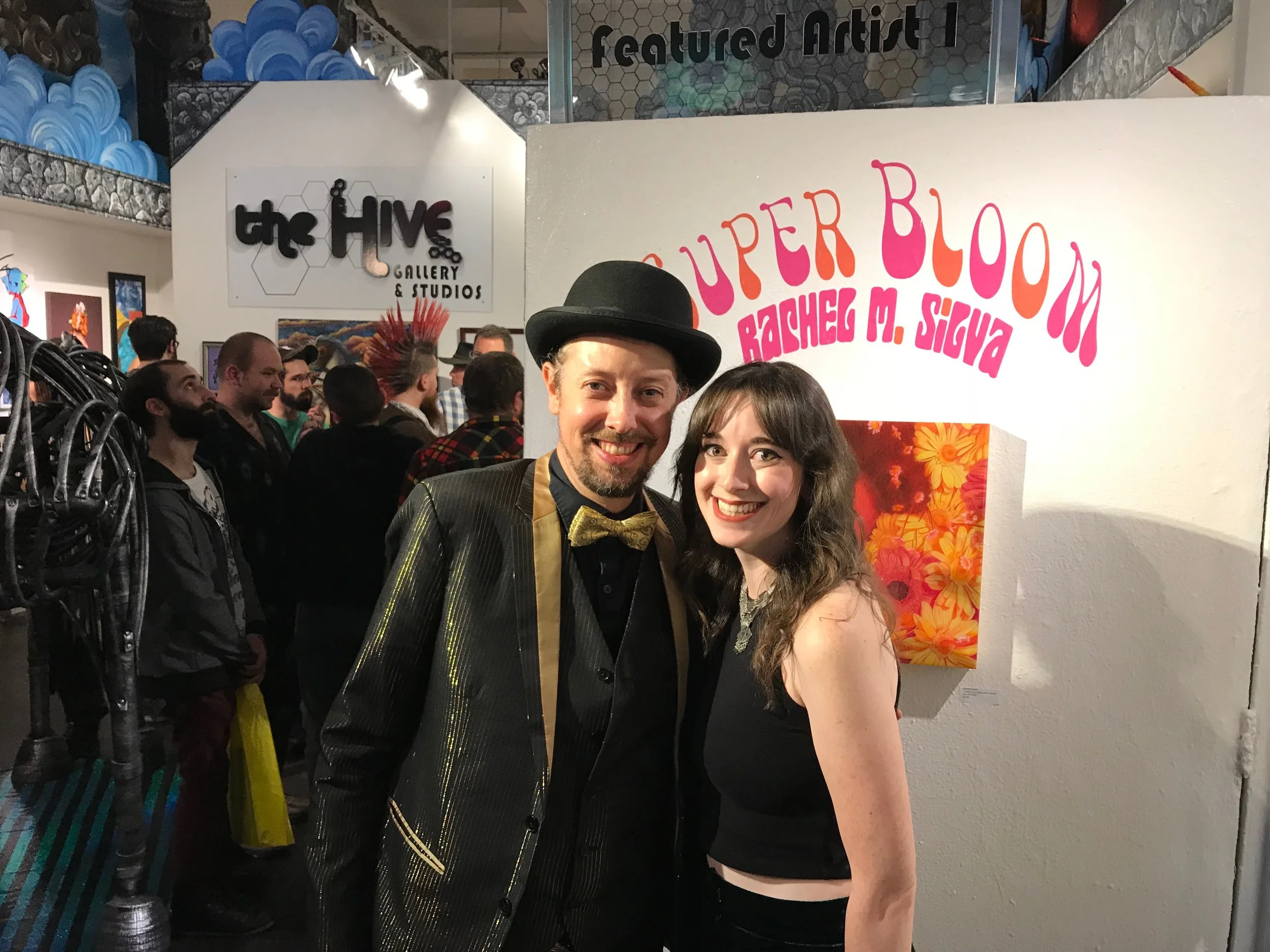 The Hive owner, Nathan, and I at the opening night. He has been such an amazing supporter of my work this year and last year! 