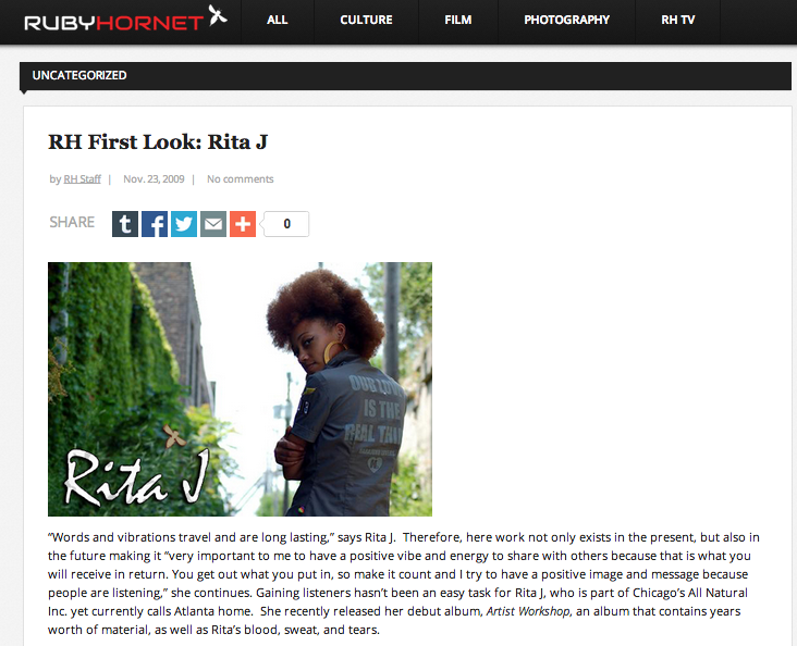 Ruby Hornet Blog. 2009