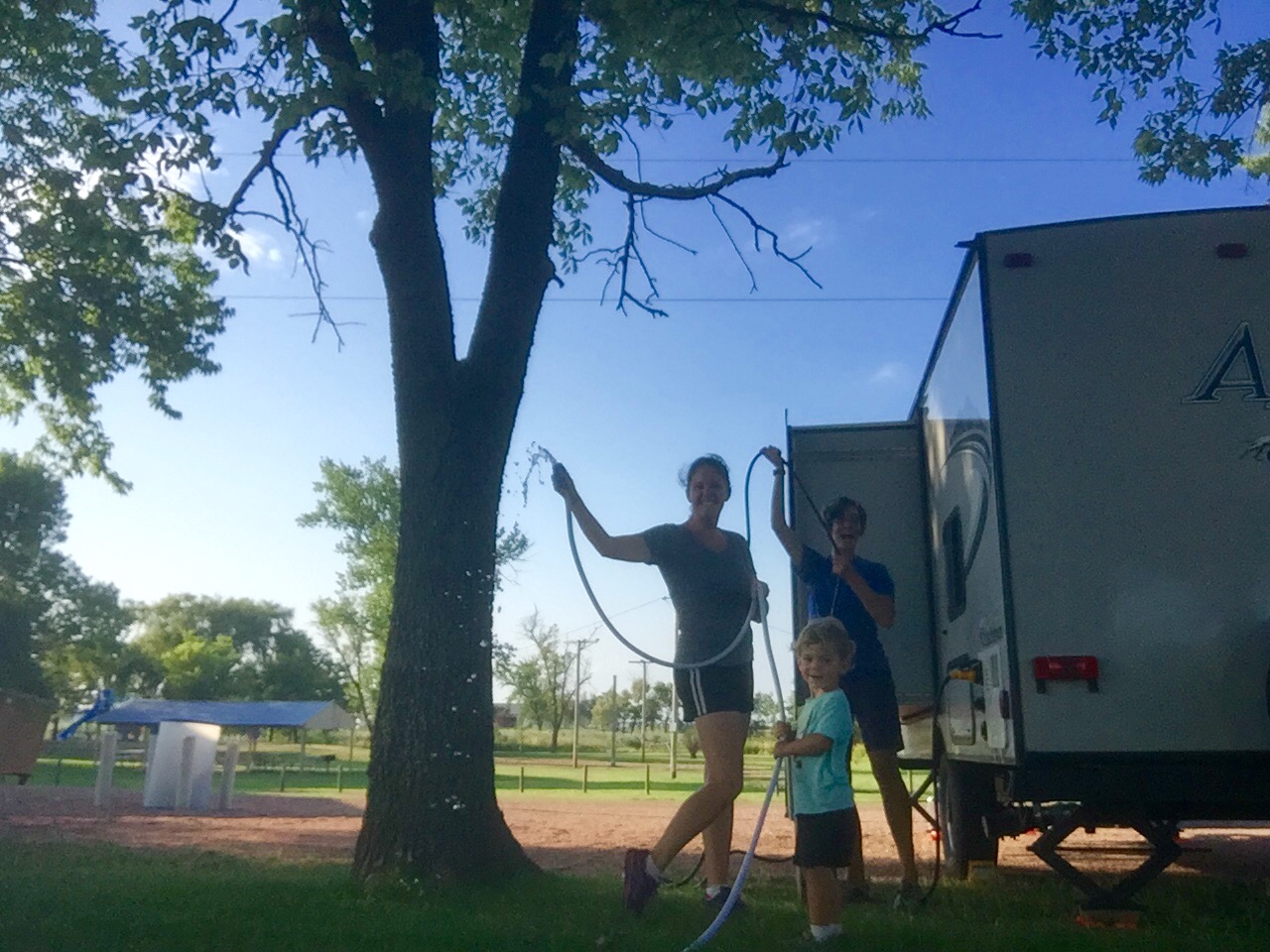 Celebrating a FREE campground in tiny Marion, SD that even had electric and water hookups!