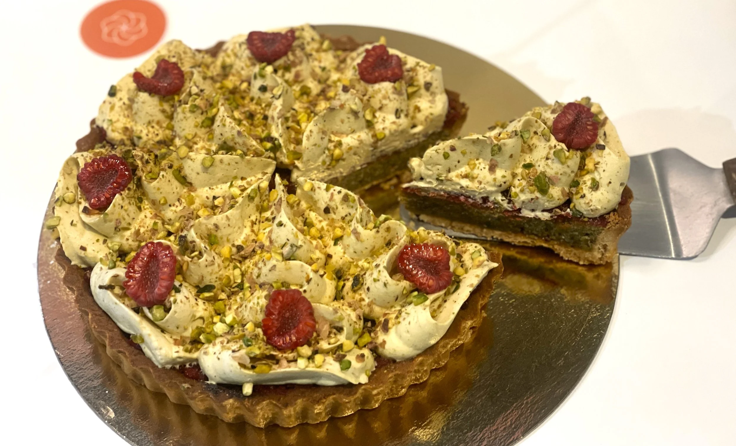 PISTACHIO RASPBERRY PIE