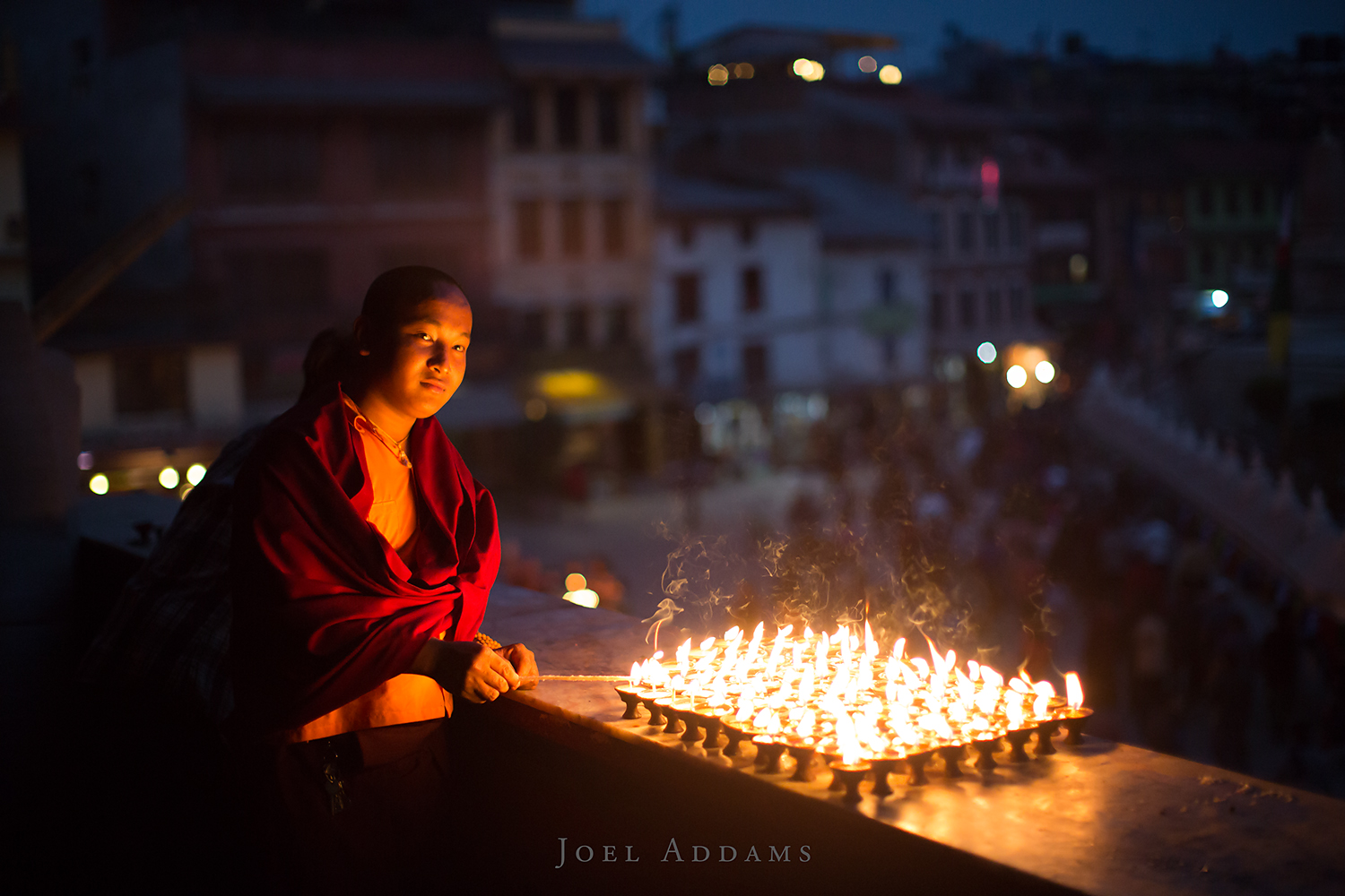 Evening Candles, Kathmandu. Photo by Joel Addams