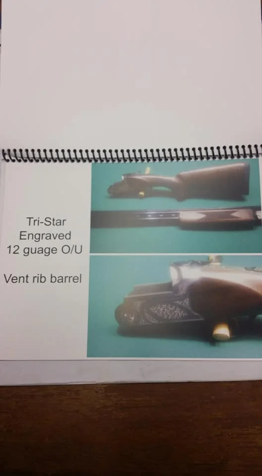 Tri-Star Engraved 12 gauge O/U Vent rib barrel